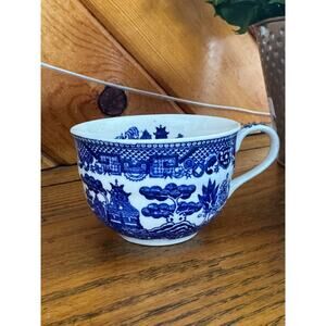 Vintage Blue Willow Tea Cup Japan Blue White Transferware Chinoiserie